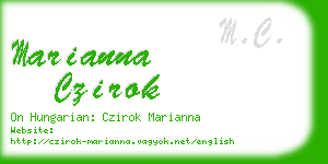 marianna czirok business card